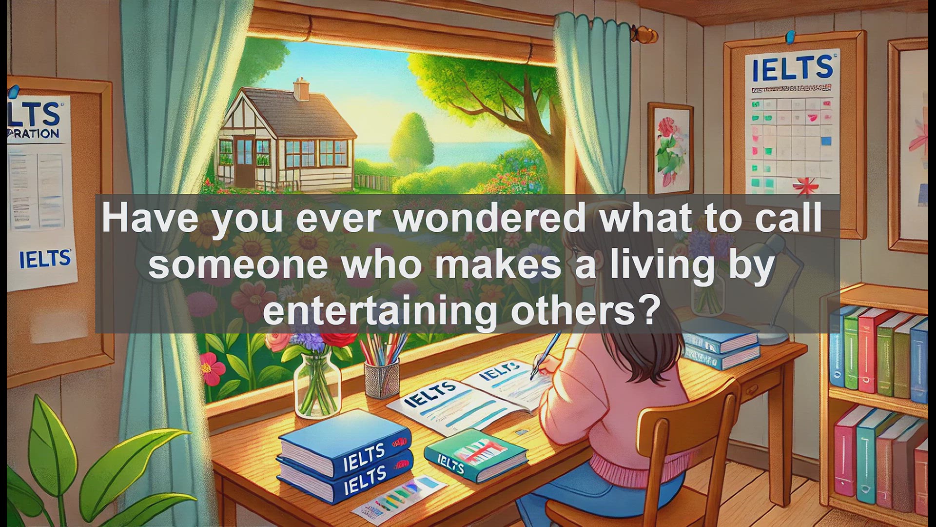 'Video thumbnail for 2500 Must Know IELTS 6.5 Vocabulary - What is an Entertainer? IELTS Vocabulary Explained'