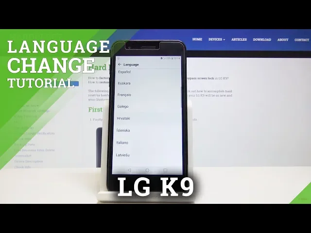 Video thumbnail for How to Change Language in LG K9 - Language Settings