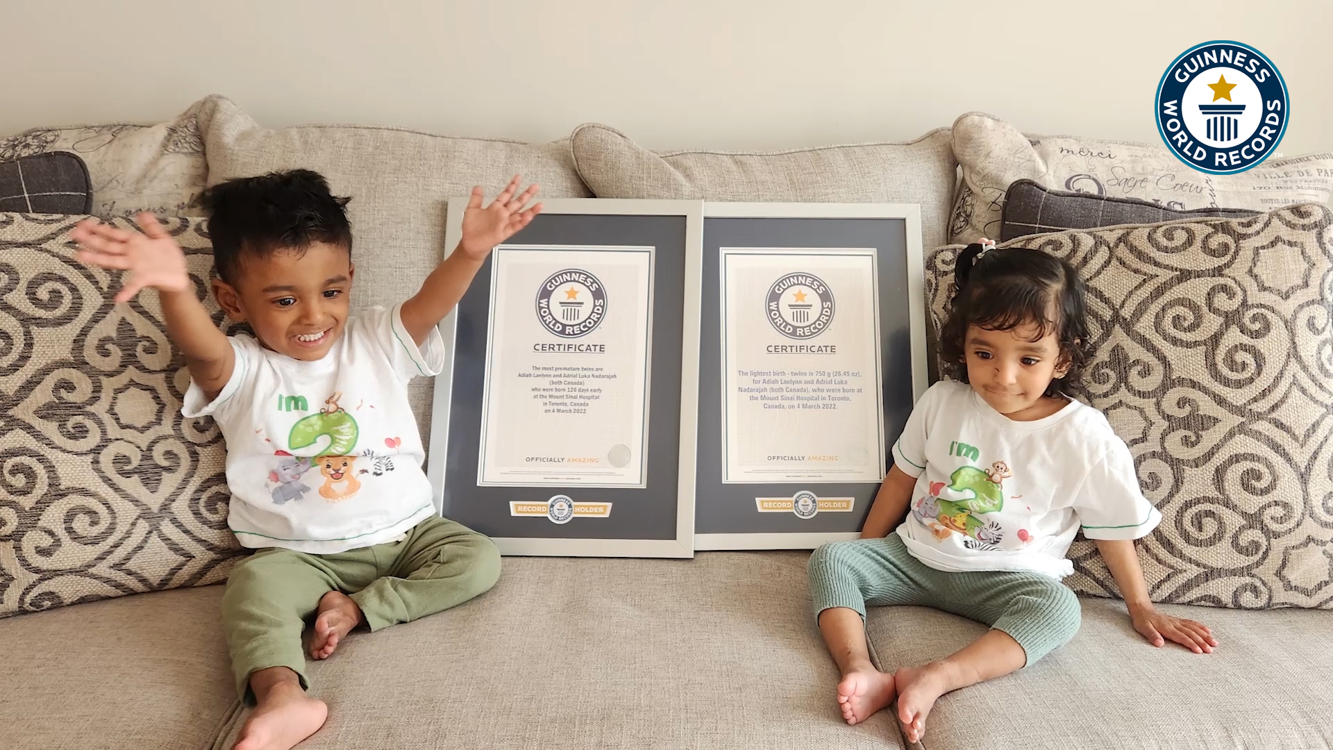 'Video thumbnail for Miracle twins defy odds with record-breaking premature birth'
