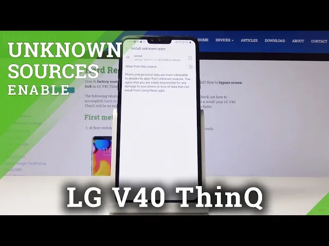 Video thumbnail for How to Install Unknown Apps on LG V40 ThinQ – Allow Unknown Sources