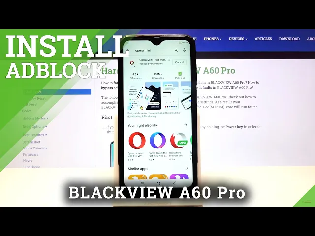 Video thumbnail for How to Block Ads on Website with Opera Mini in BLACKVIEW A60 Pro – Turn On Ads Blockade