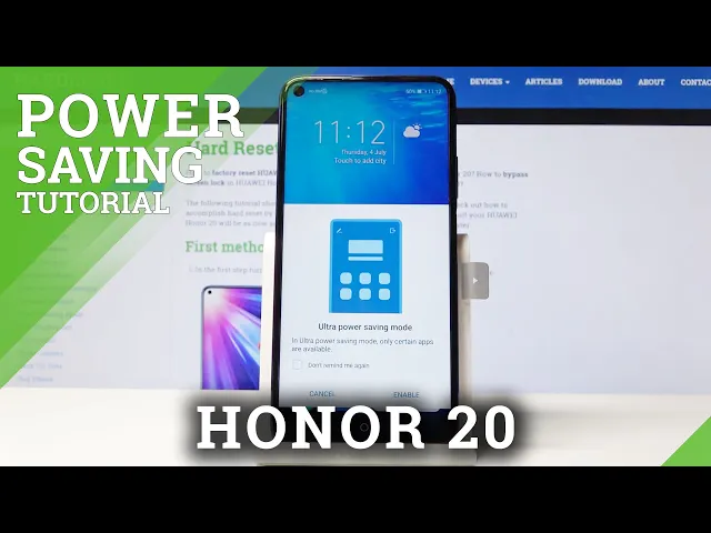 Video thumbnail for How to Enable Power Saving Mode in Honor 20 - Low Power Solution