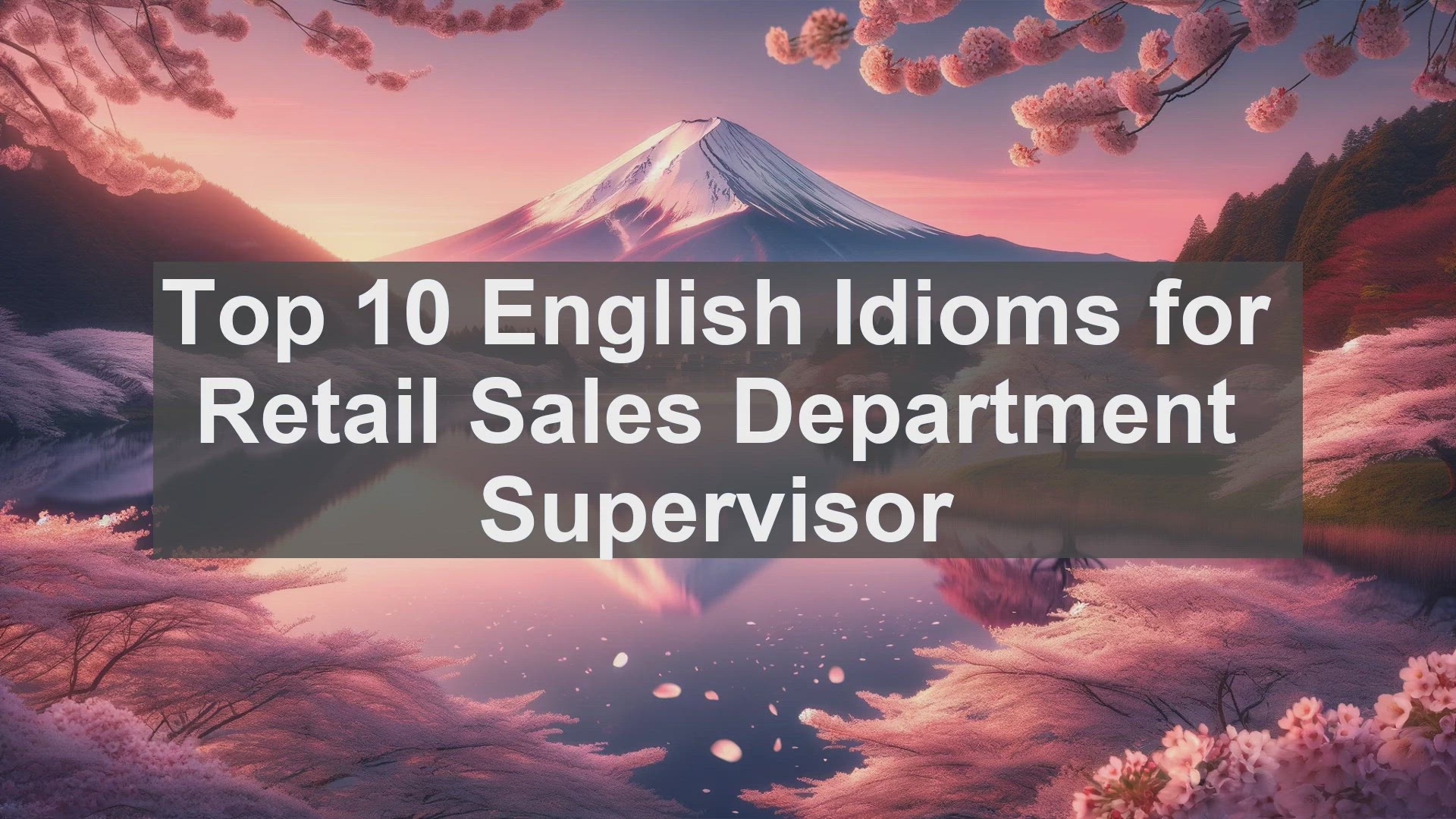 'Video thumbnail for Top 10 English Idioms for Retail Sales Department Supervisor'