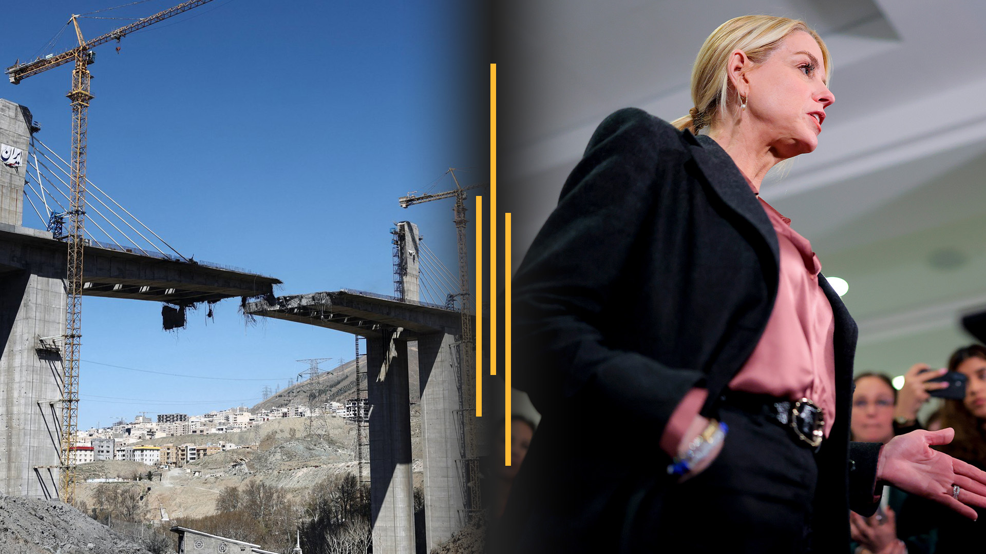 Video thumbnail for US destroys Iran bridges, more targets ahead; Despite firing, Bondi still called to testify