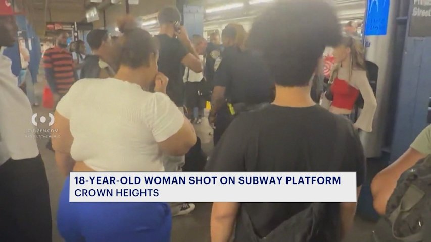 Video thumbnail for 18-year-old woman shot during attempted subway robbery in Crown Heights, police say