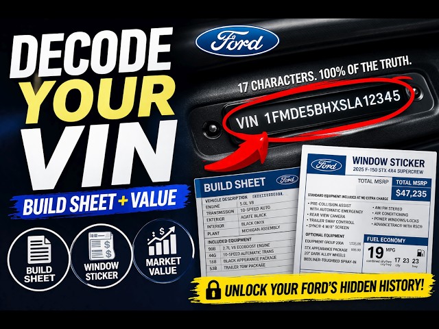 Video thumbnail for Ford VIN Decoder & Build Sheet Lookup (Free Tools)