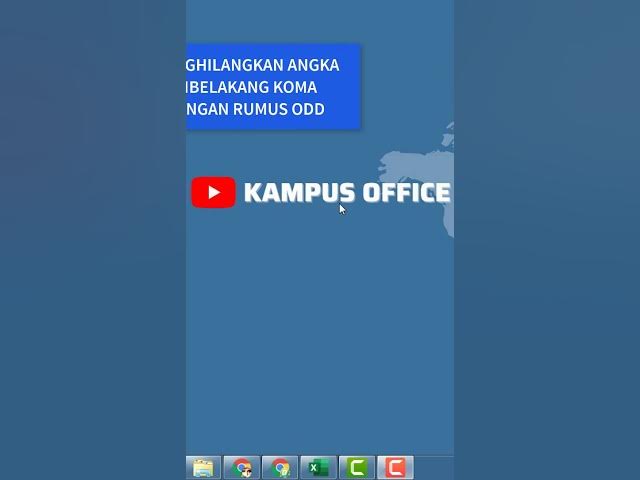 Video thumbnail for CARA MENGHILANGKAN ANGKA DI BELAKANG KOMA DI EXCEL DENGAN RUMUS ODD