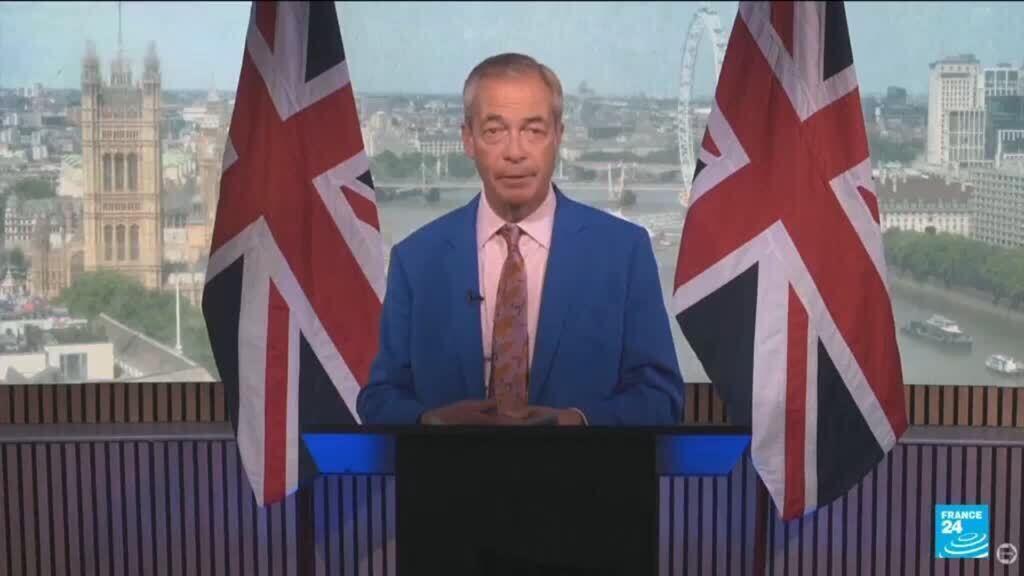 Video thumbnail for UK's Farage resigns as MP to force snap vote in finances row