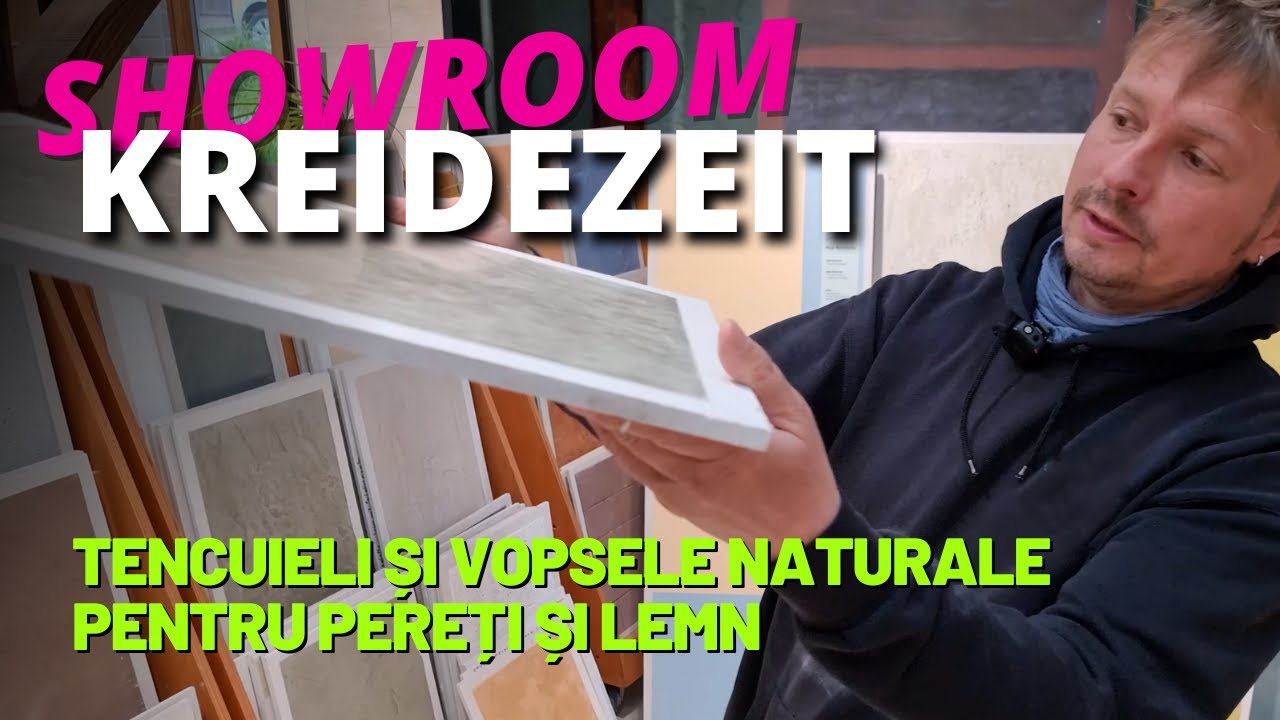Video thumbnail for Vizită la showroom--ul Kreidezeit din Germania | Tencuieli și vopsele naturale, materiale și tehnici