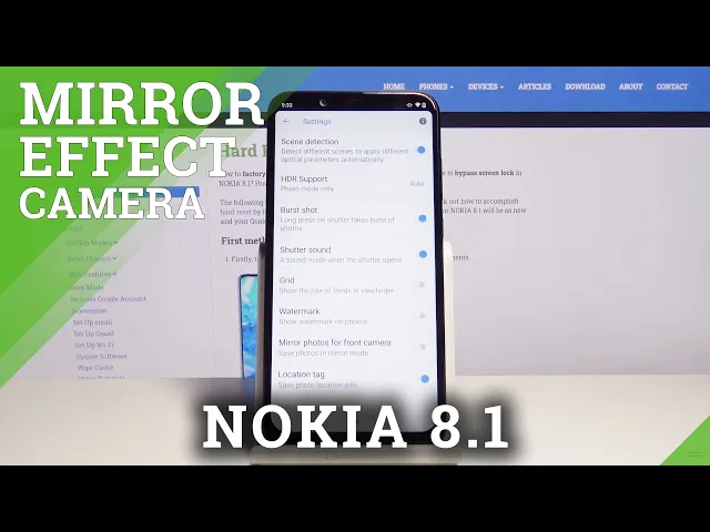Video thumbnail for How to Turn On / Off Mirror Effect in Nokia 8.1 – Camera Options