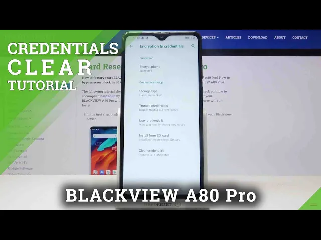 Video thumbnail for How to Clear Credentials on BLACKVIEW A80 Pro – Remove Licenses