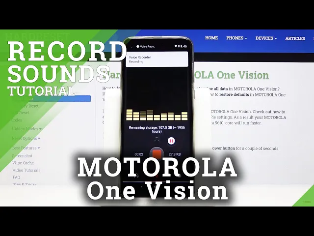 Video thumbnail for How to Record Sounds in Motorola One Vision - Voice Recorder