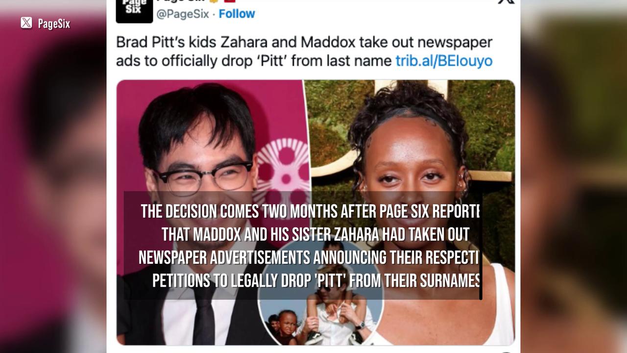 Video thumbnail for NEWS OF THE WEEK: Angelina Jolie and Brad Pitt's son Maddox legally drops Pitt from last name.