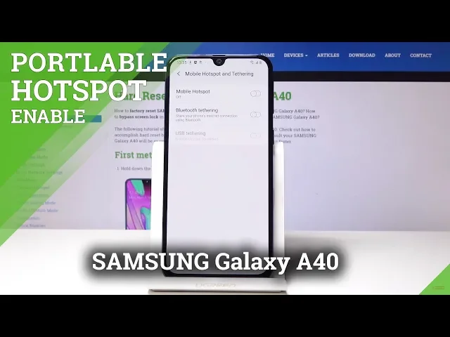Video thumbnail for Portable Hotspot SAMSUNG Galaxy A40 - Wi-Fi Sharing in Galaxy A40