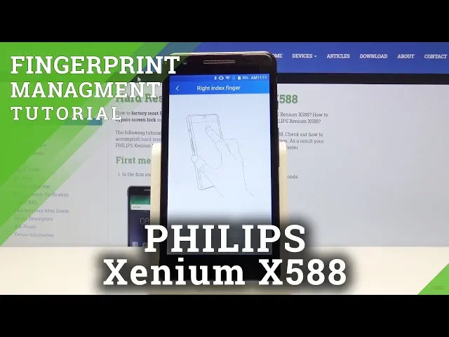 Video thumbnail for How to Add Fingerprint Lock on Philips Xenium X588 - Set Fingerprint