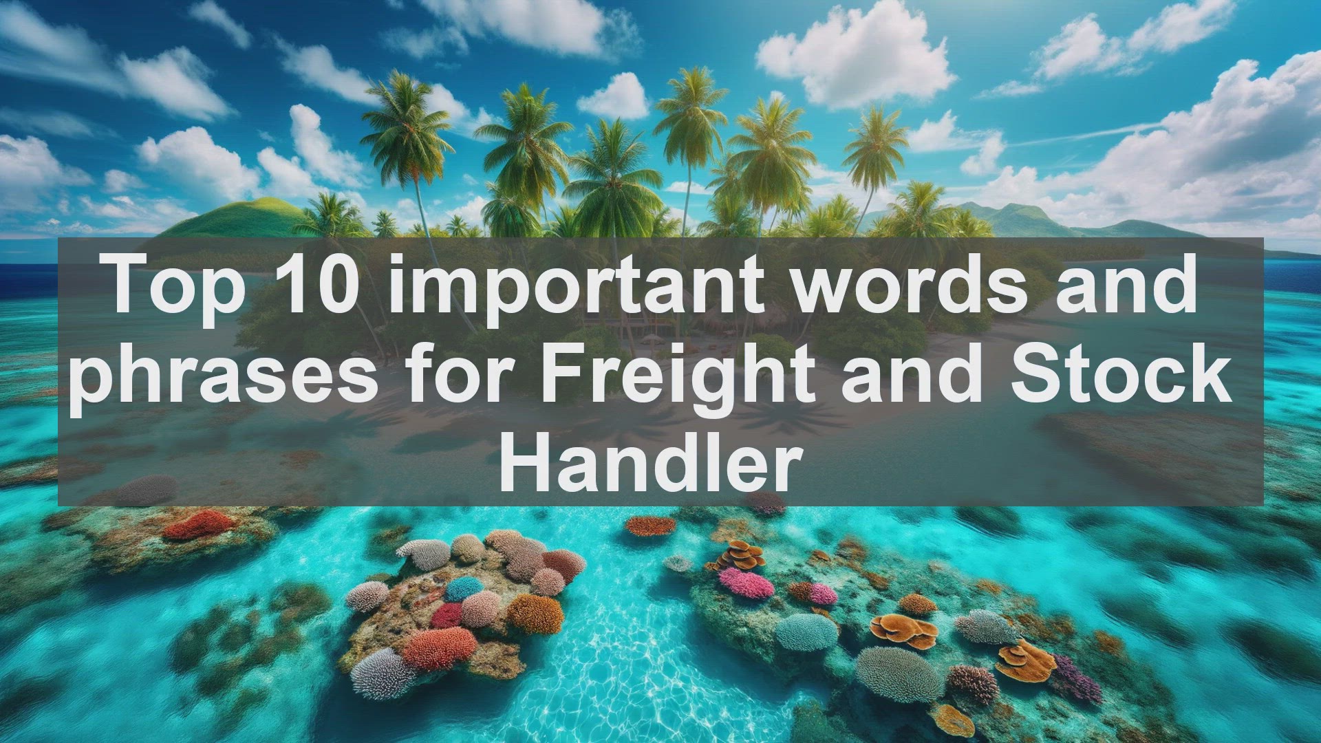 'Video thumbnail for Top 10 important words and phrases for Freight and Stock Handler'
