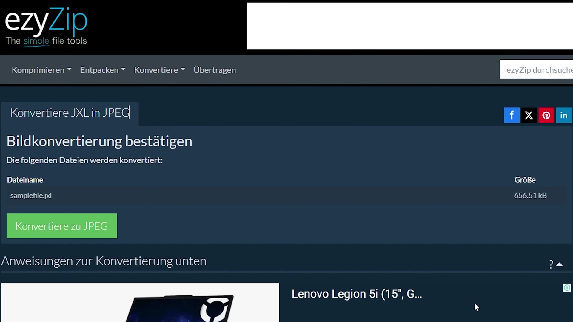 Video thumbnail for 🖼️ Wie man JXL in JPEG Online Kostenlos Konvertiert | Keine Softwareinstallation Erforderlich