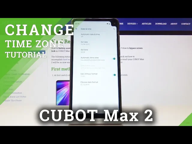 Video thumbnail for How to Set Up Time in CUBOT Max 2 - Time Settings