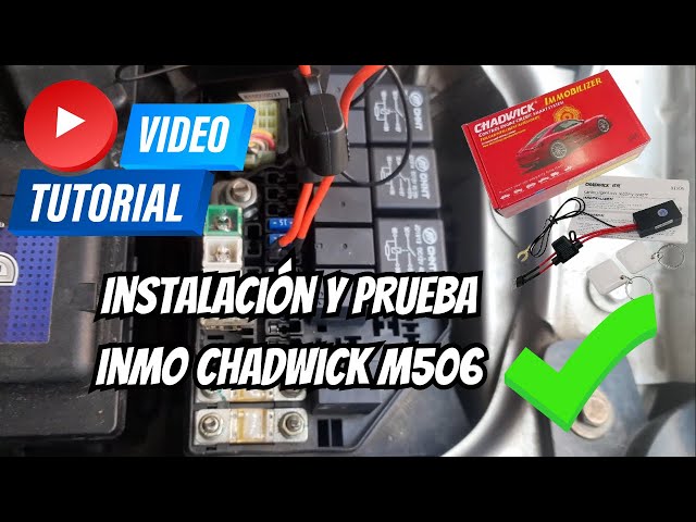 Video thumbnail for INSTALACIÓN inmovilizador Chadwick m506 y pruebas PASO A PASO!