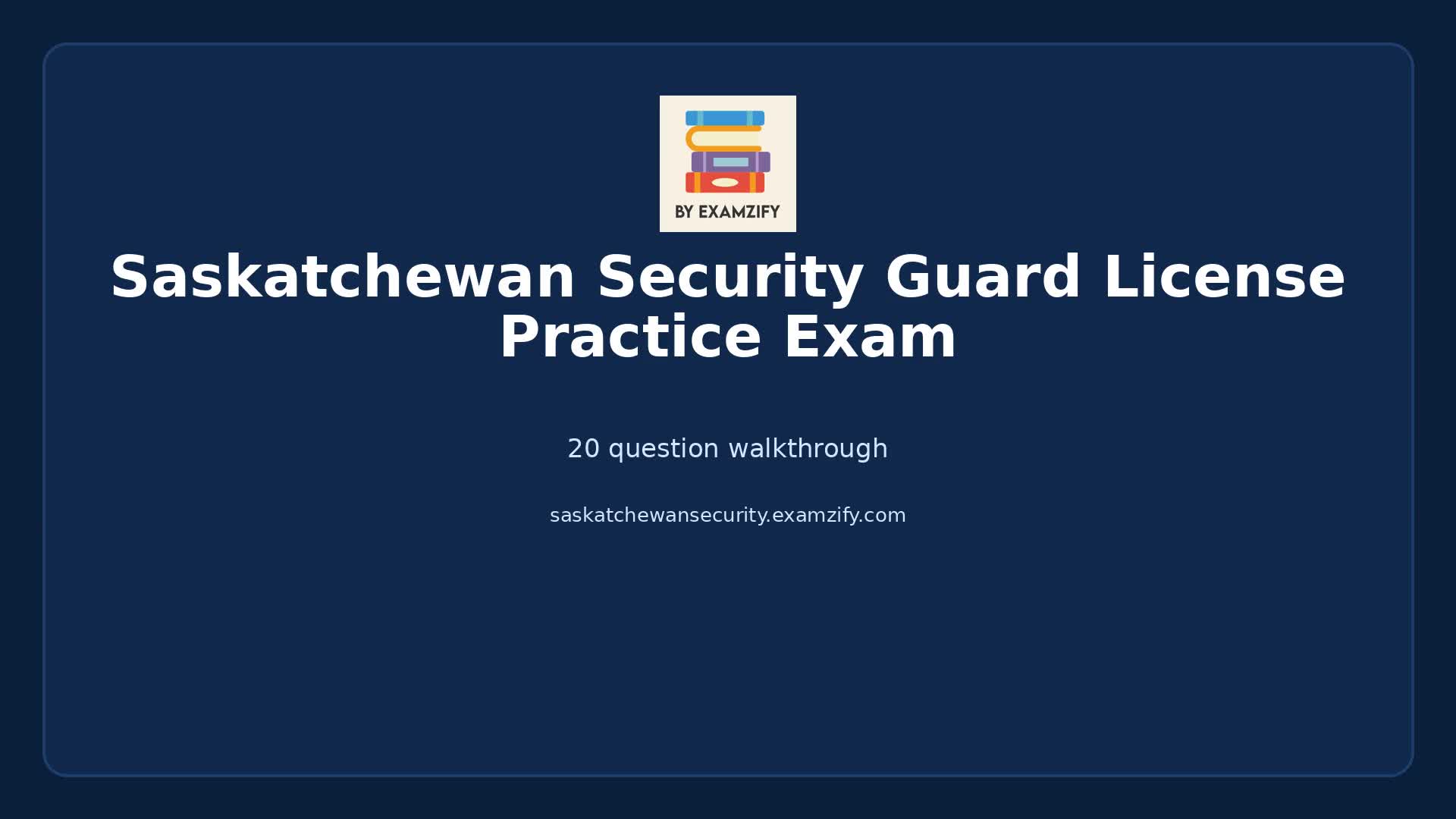 Video thumbnail for Saskatchewan Security Guard License Practice Exam