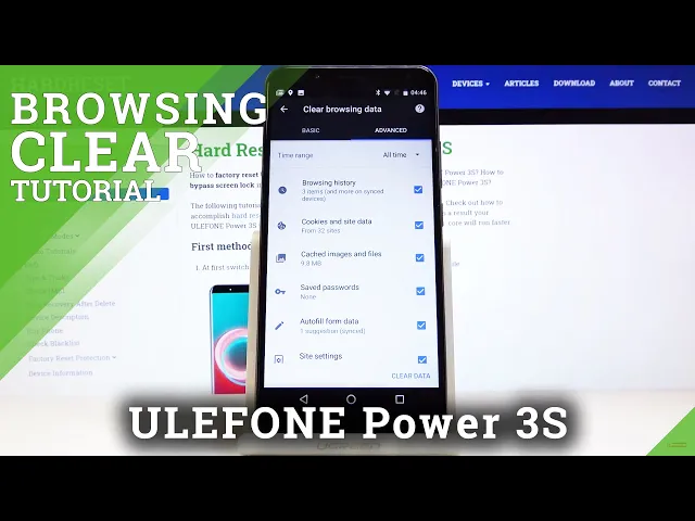 Video thumbnail for How to Clear Browsing Data in ULEFONE Power 3S – Delete Passwords / Cookies / History