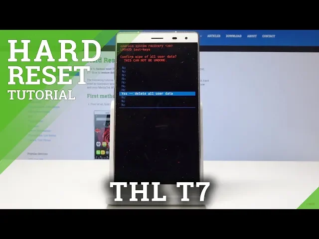 Video thumbnail for How to Hard Reset THL T7 - Bypass Screen Lock