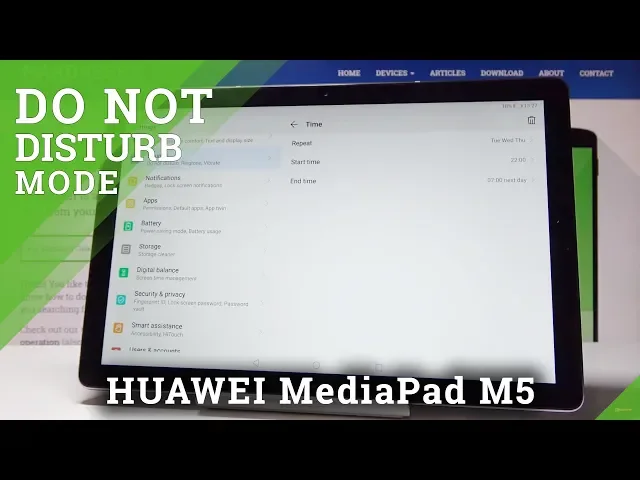 Video thumbnail for Activate DND Mode in HUAWEI MediaPAD M5 - Enable Do Not Disturb Mode
