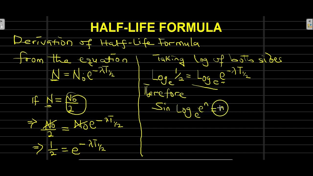 'Video thumbnail for Half Life Formula'