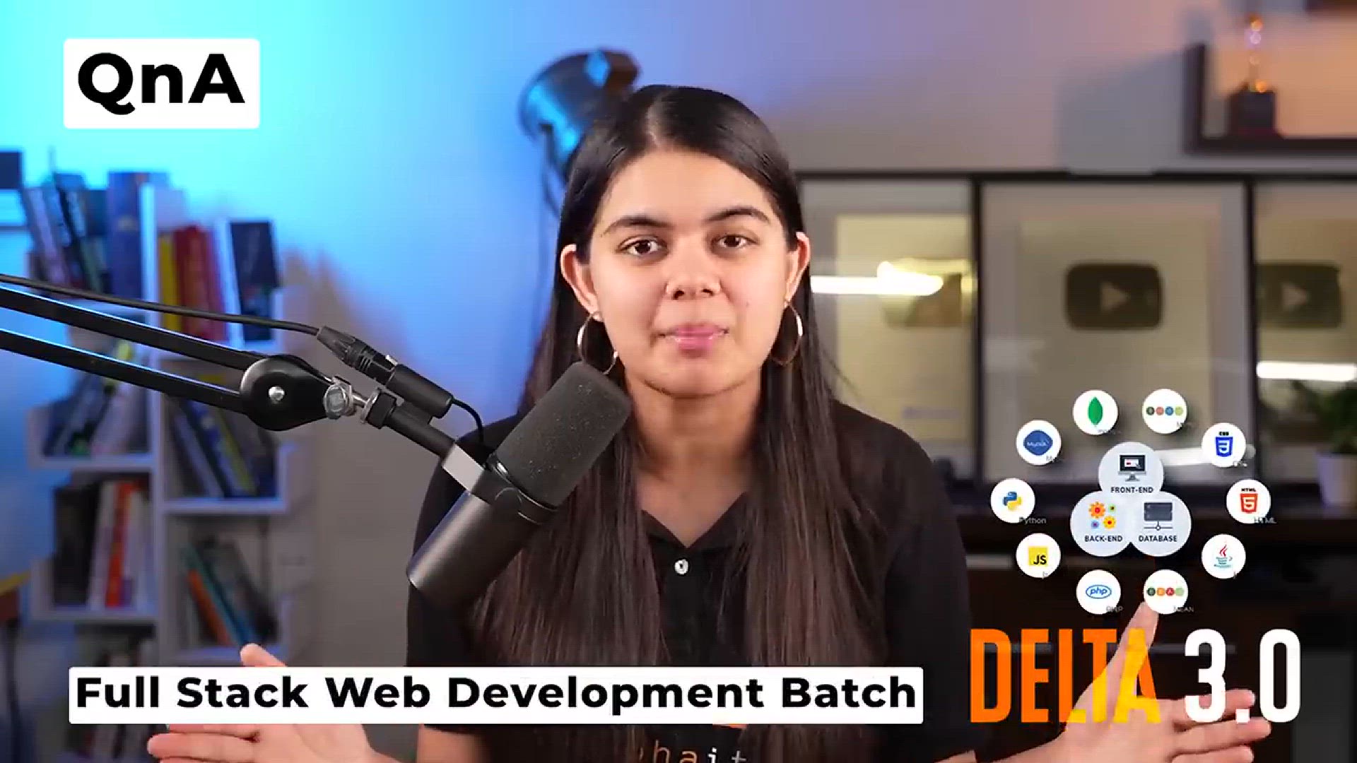 'Video thumbnail for QnA Session with Shradha Ma'am _ Delta 3.0 - Web Development'