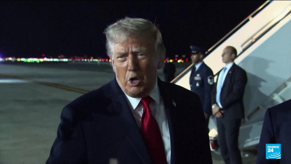 Video thumbnail for Trump remains optimistic peace deal can be reached despite Middle East flare-up