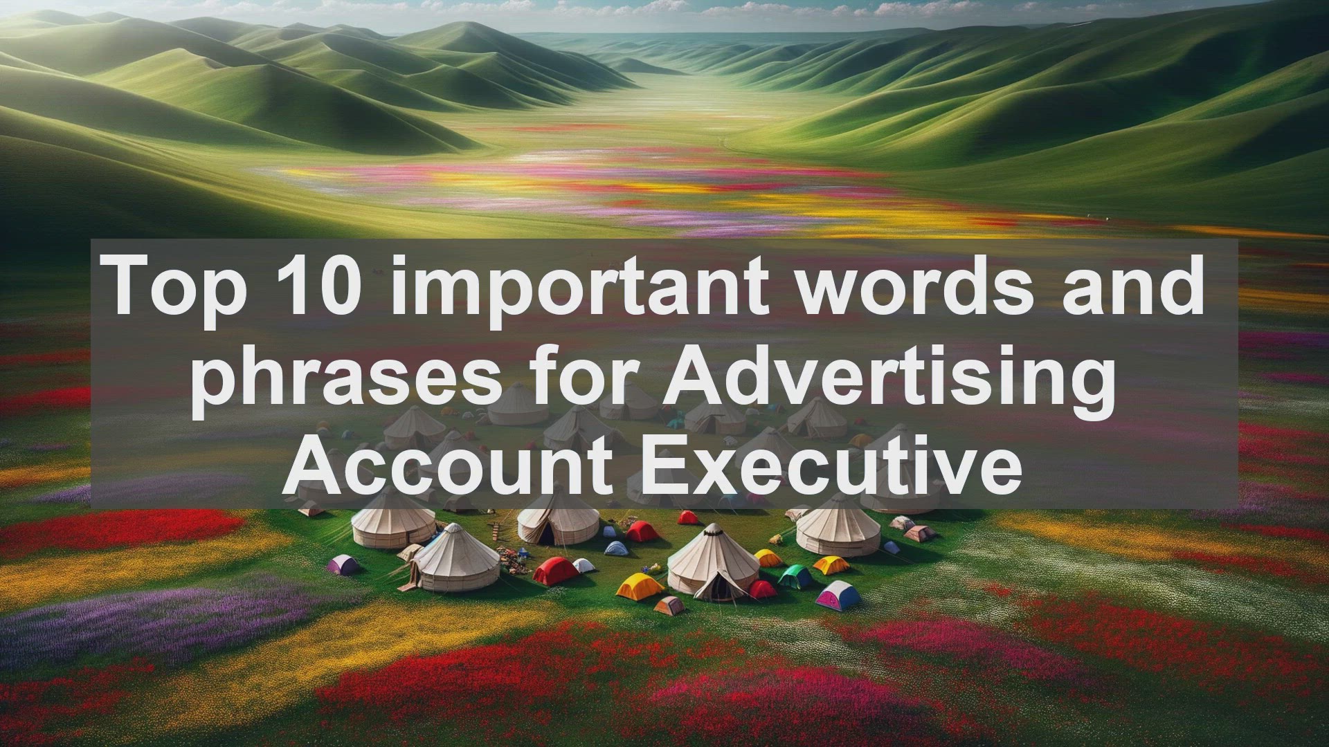 'Video thumbnail for Top 10 important words and phrases for Advertising Account Executive'
