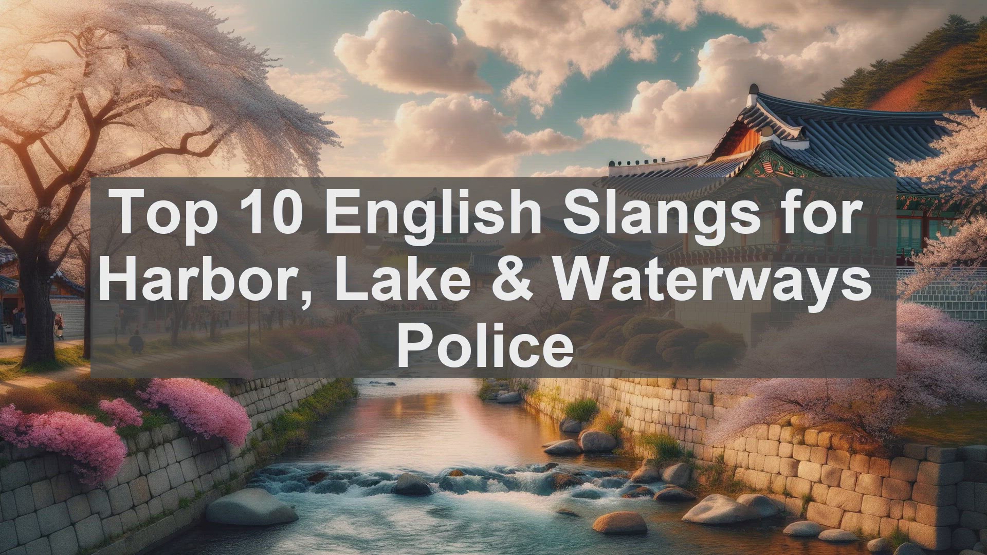'Video thumbnail for Top 10 English Slangs for Harbor Lake  Waterways Police'
