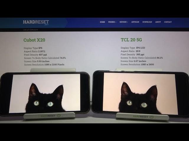 Video thumbnail for CUBOT X20 vs TCL 20 5G - Screens Quality Test