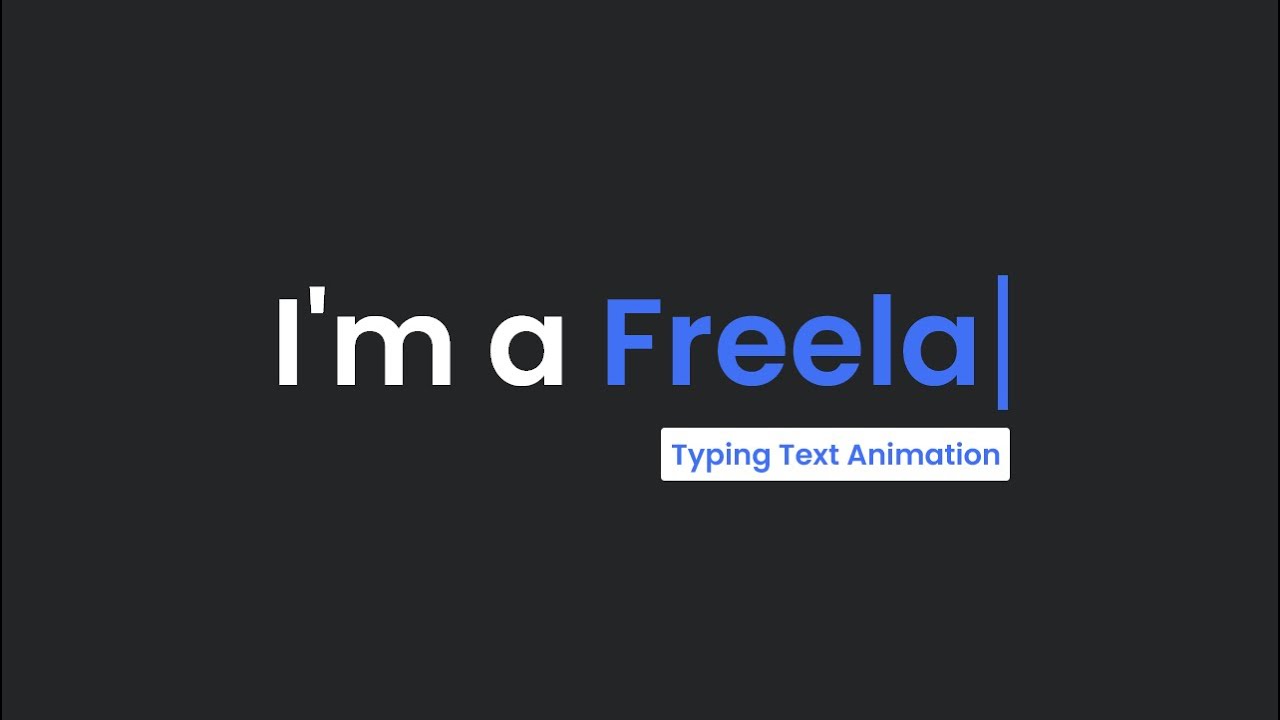 'Video thumbnail for Multiple Typing Text Animation in HTML CSS & JavaScript'