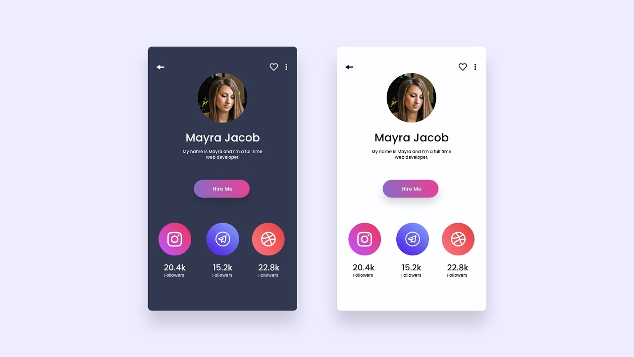 'Video thumbnail for How To Make Profile Page For Mobile Screen Using HTML And CSS'