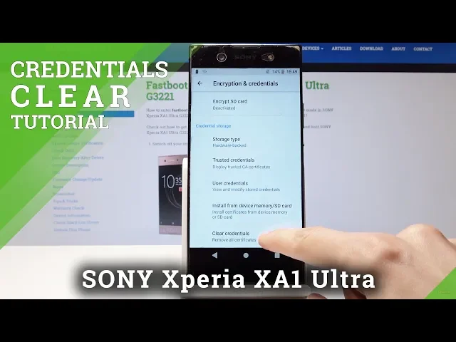 Video thumbnail for How to Clear Credentials SONY Xperia XA1 Ultra - Erase All Licenses