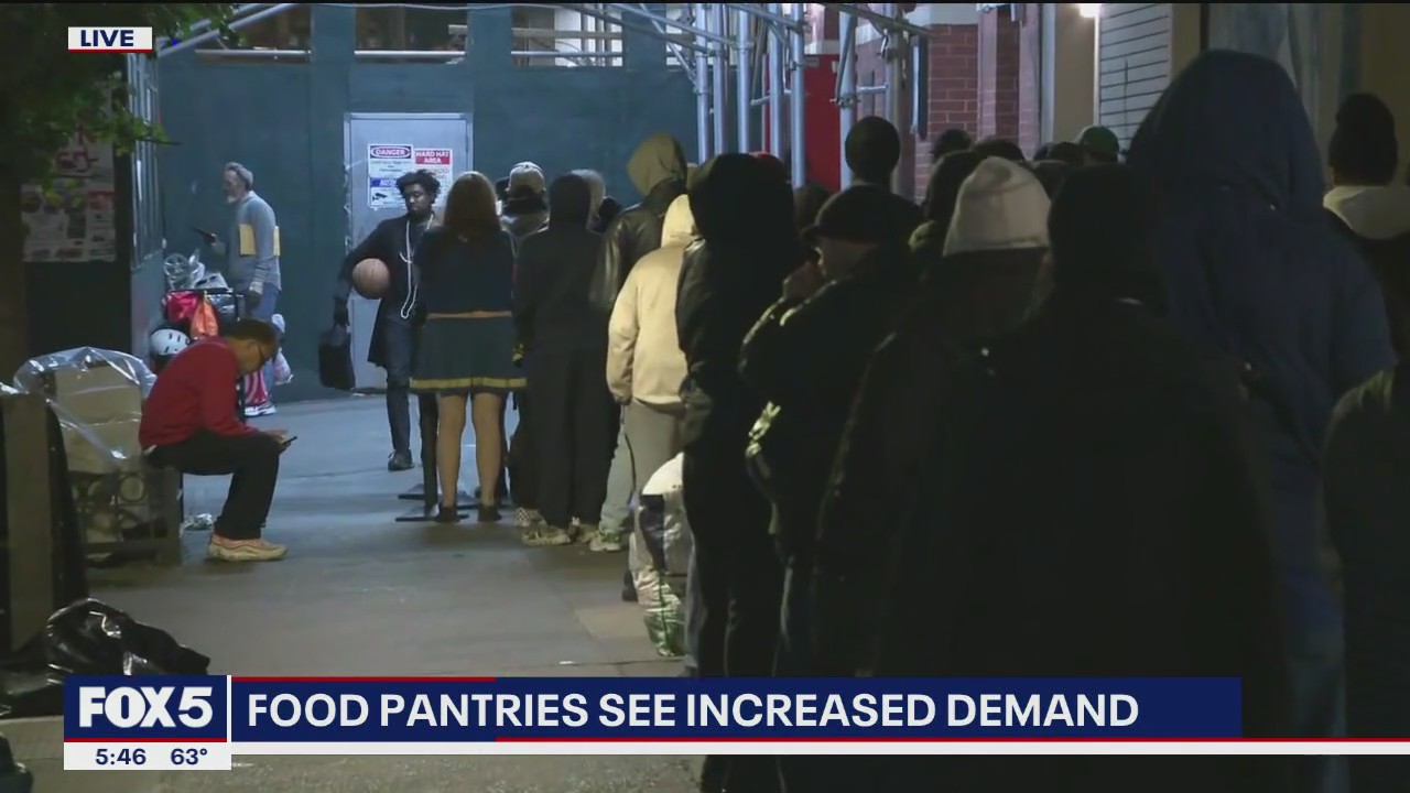 'Video thumbnail for NYC food pantries seeing increased demand amidst gov. shutdown'