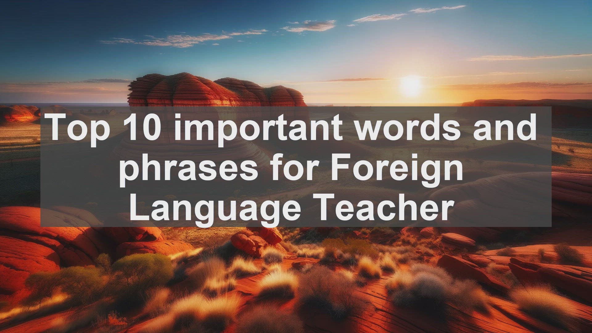 'Video thumbnail for Top 10 important words and phrases for Foreign Language Teacher'