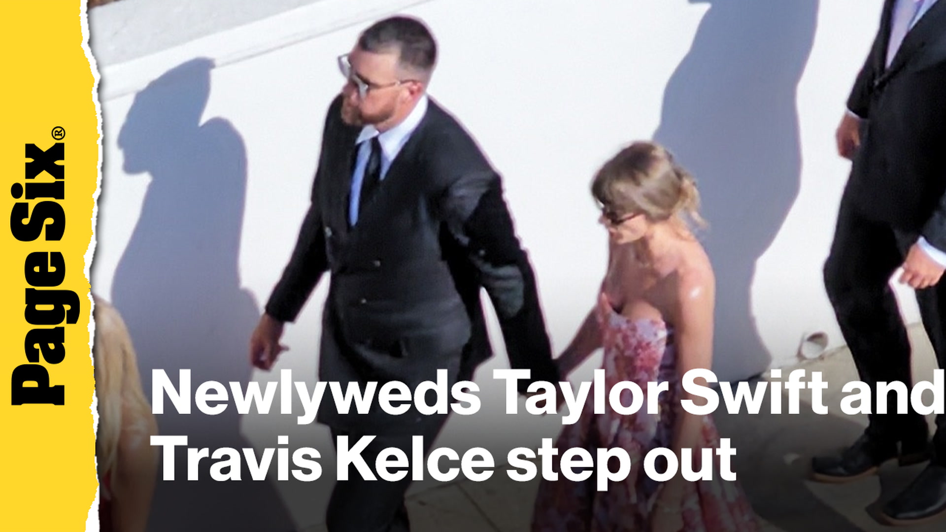 Video thumbnail for Newlyweds Taylor Swift and Travis Kelce stepped out at first event since tying the knot