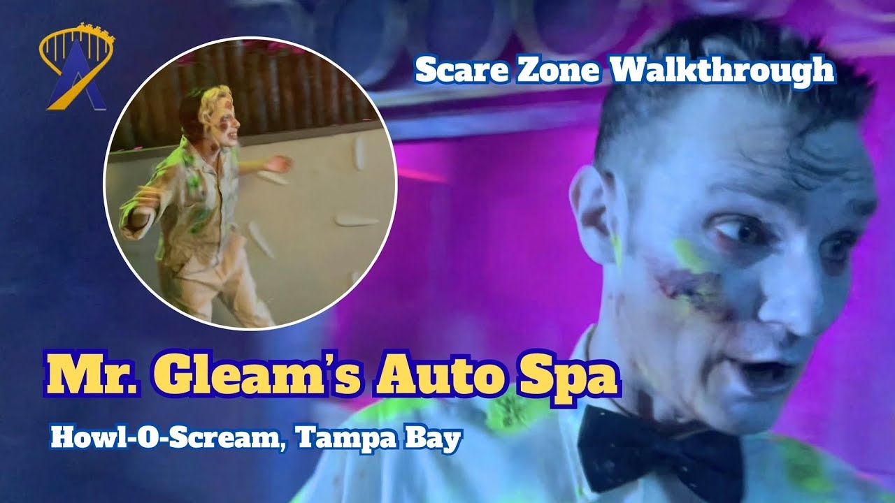 Video thumbnail for Mr. Gleam's Auto Spa Scare Zone | Howl-O-Scream Tampa Bay