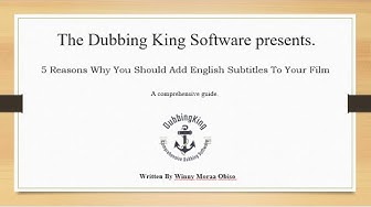 'Video thumbnail for 5 Reasons Why You Should Add English Subtitles To Your Film (Case Study)'