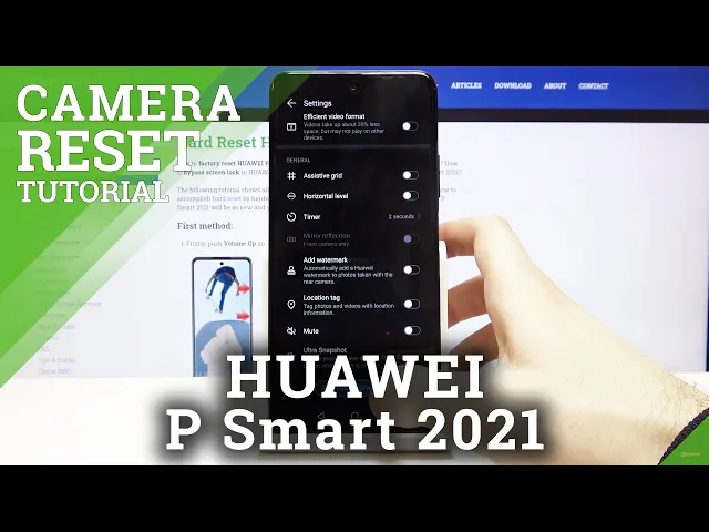 Video thumbnail for How to Reset Camera Settings in HUAWEI P Smart 2021 – Camera Reset