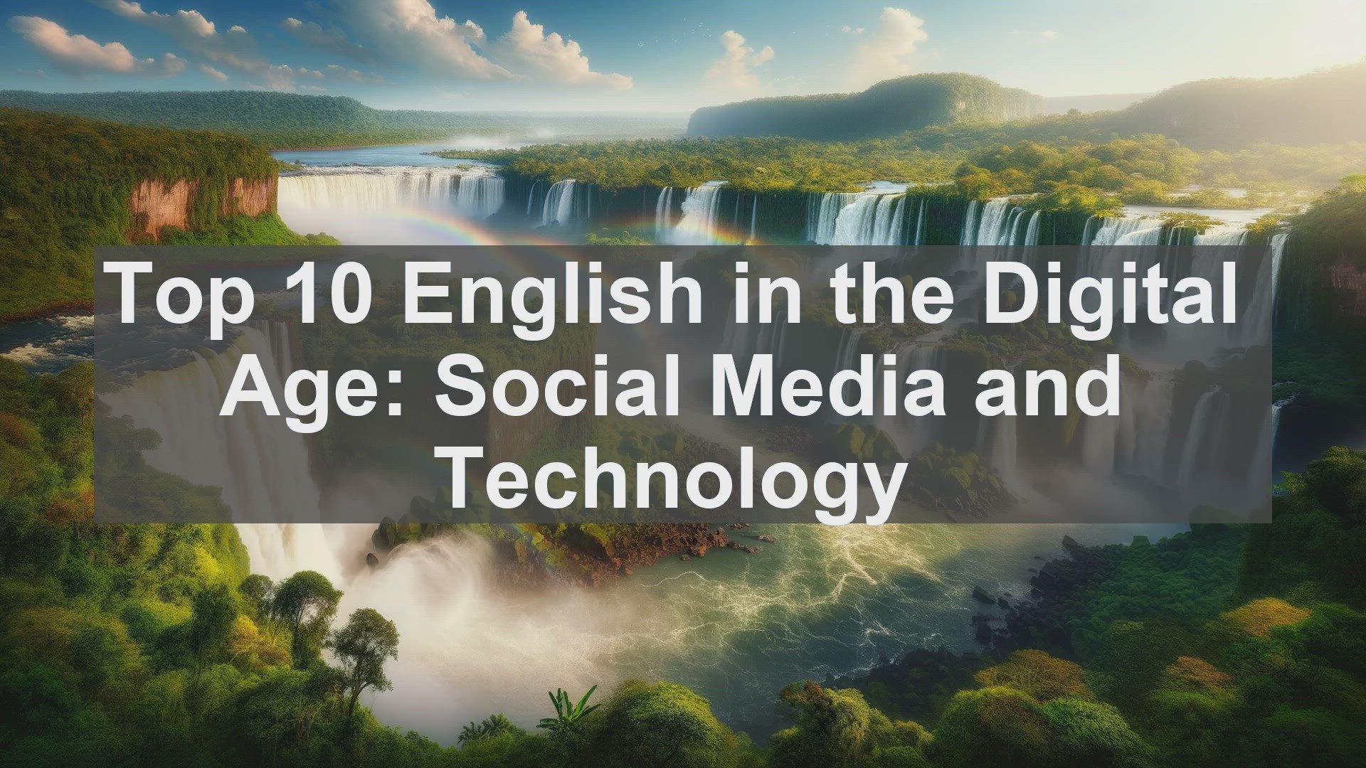 'Video thumbnail for Top 10 English in the Digital Age Social Media and Technology'