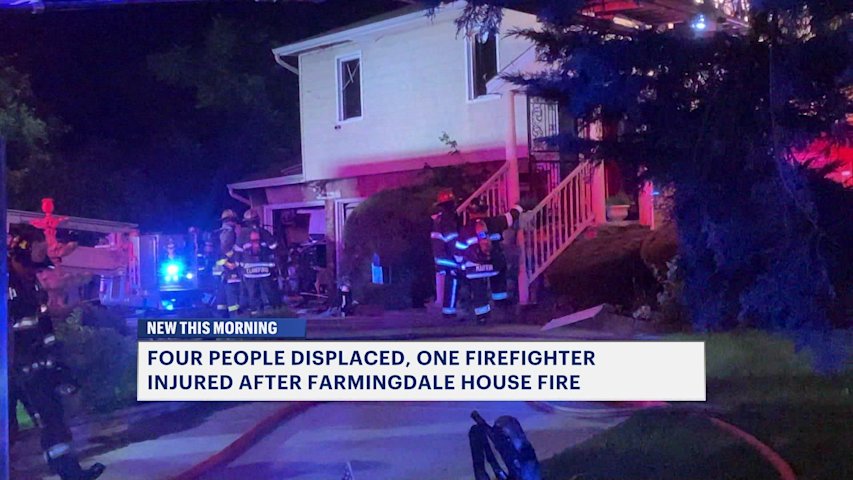Video thumbnail for Four displaced following house fire in Farmingdale