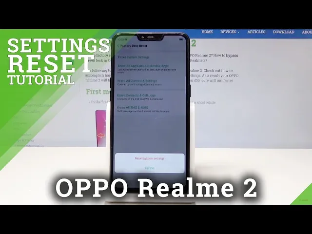 Video thumbnail for How to Reset Settings in OPPO Realme 2 - Restore Default Settings