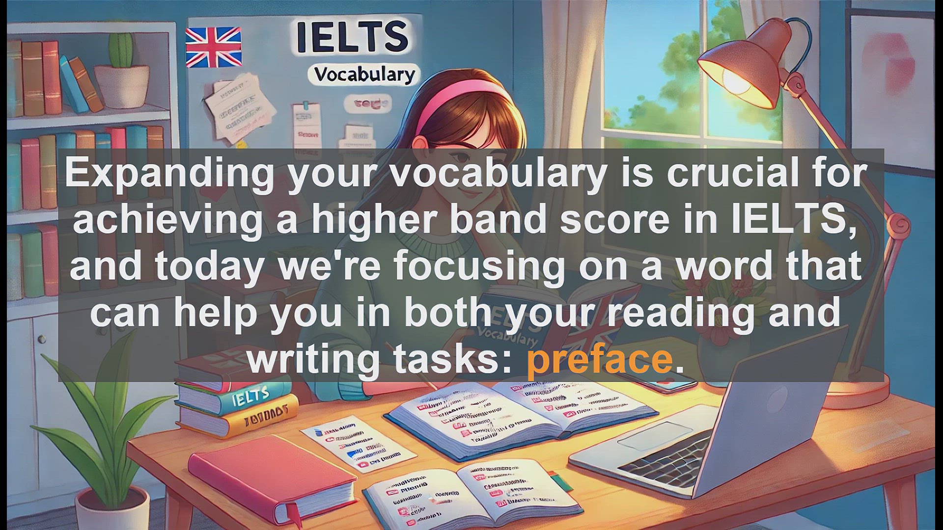 'Video thumbnail for 2500 Must Know IELTS 6.5 Vocabulary - IELTS Vocabulary Boost: Understanding and Using 'Preface''