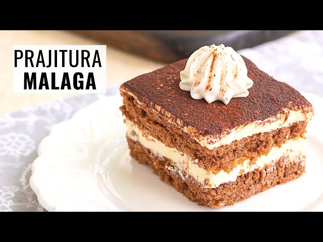 'Video thumbnail for 👉  Prăjitura MALAGA cu blat de cacao, stafide și rom -  rețeta simplă și rapidă 😍'