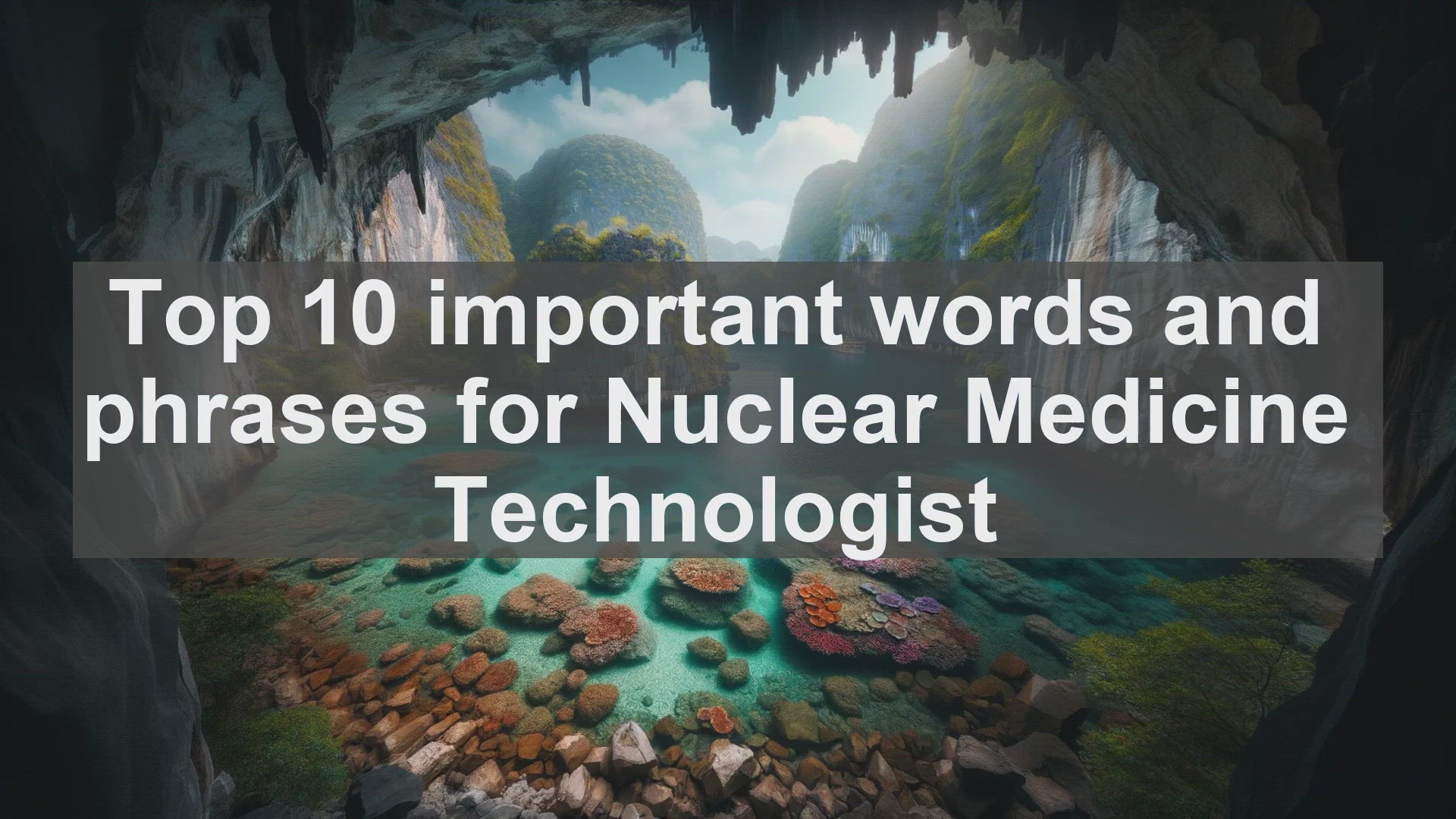 'Video thumbnail for Top 10 important words and phrases for Nuclear Medicine Technologist'
