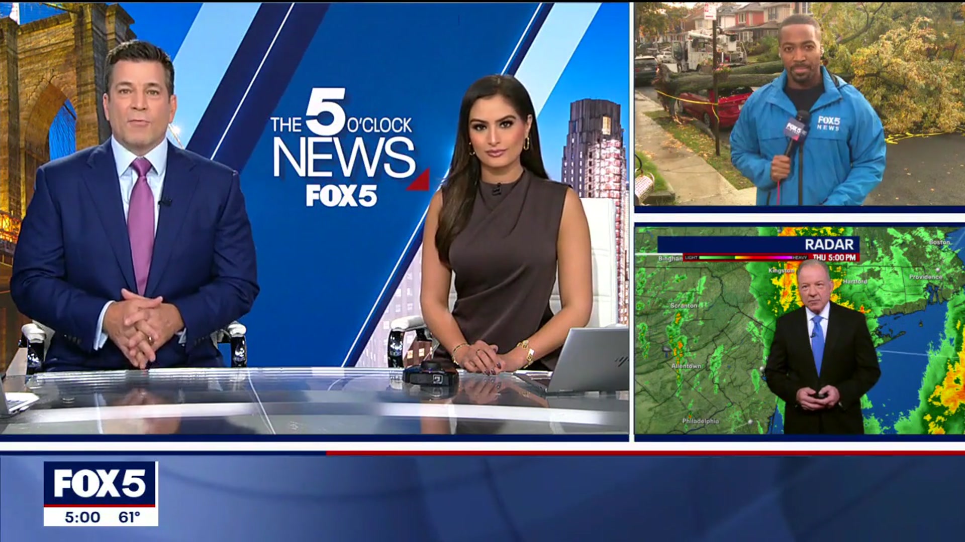 'Video thumbnail for Relentless rain causes street flooding in NYC, Long Island'