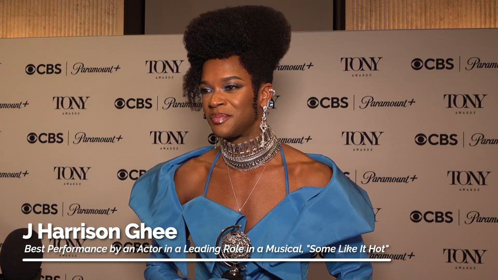 Video thumbnail for Video: J. Harrison Ghee Celebrates Tony Win for 'Best Leading Actor in a Musical'